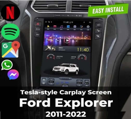 Tesla-style CarPlay Screen in Ford Explorer