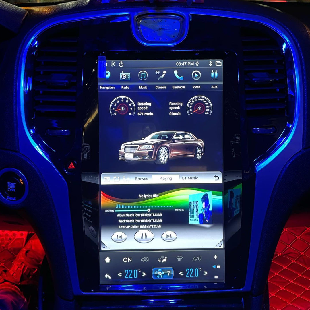 Chrysler 300C Tesla-style Carplay Screen