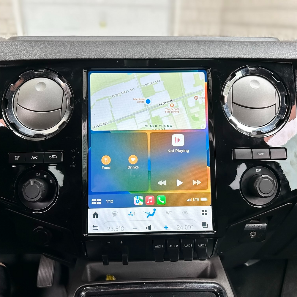 Ford F650 Tesla-style Carplay Screen