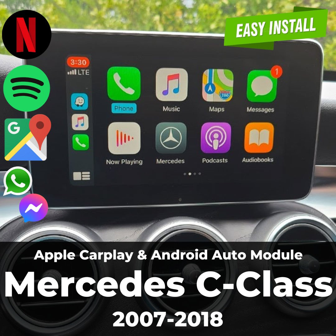 Installed Apple Carplay & Android Auto Module on an Mercedes C-Class