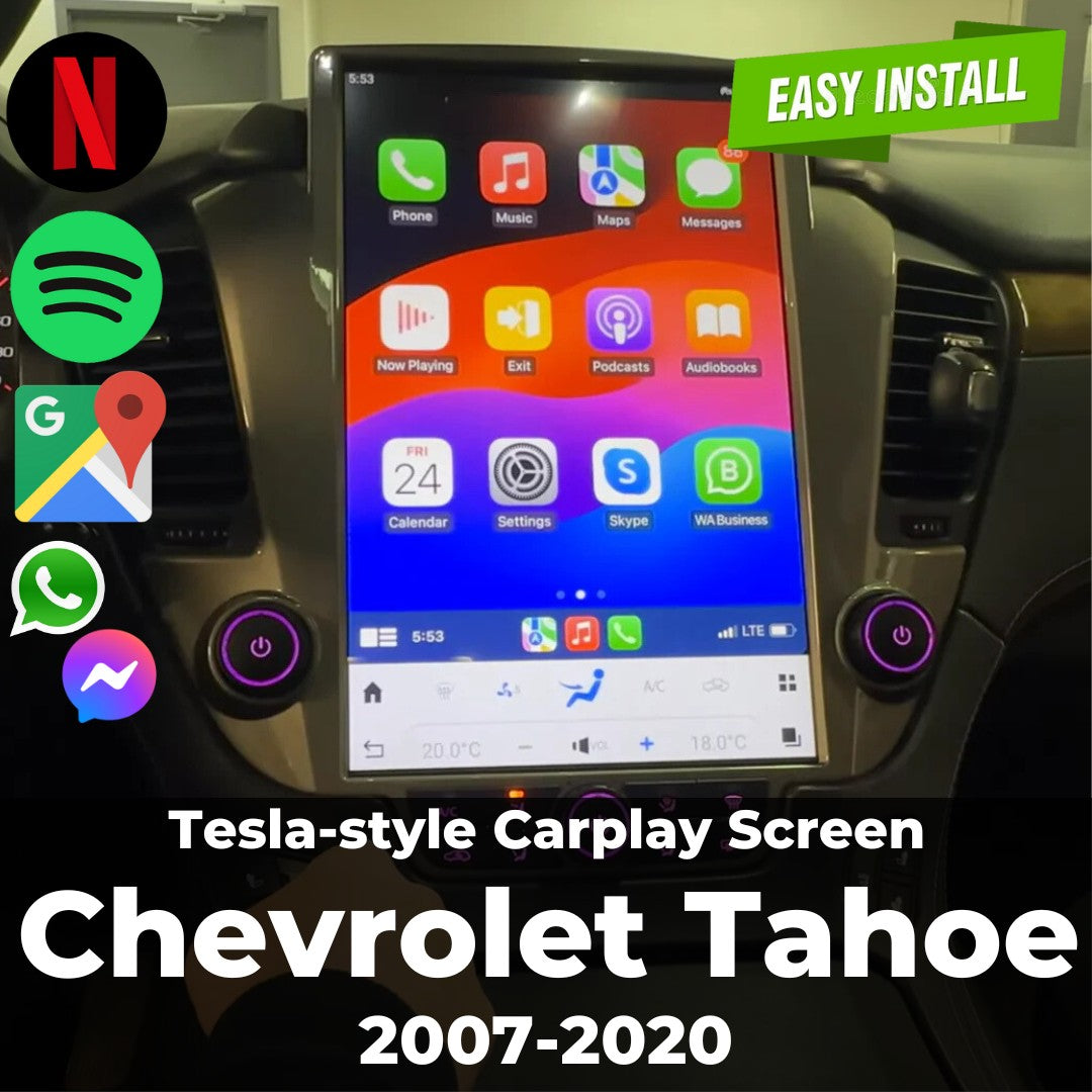 Chevrolet Tahoe Tesla-style Carplay Screen