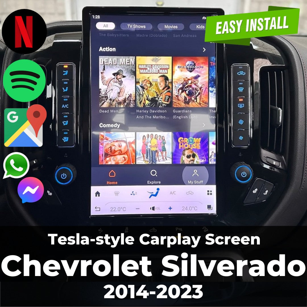 Touch Screen Radio - Chevrolet Silverado Tesla Screen – Merge Screens