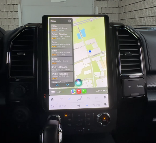 Ford F450 Tesla-style Carplay Screen