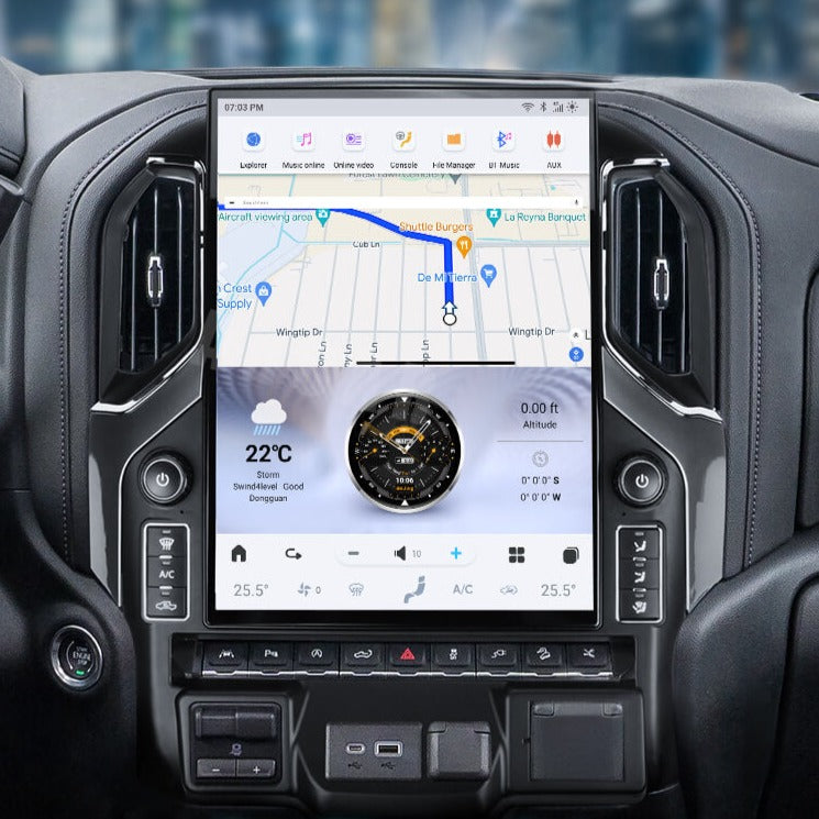 Touch Screen Radio - Chevrolet Silverado Tesla Screen – Merge Screens