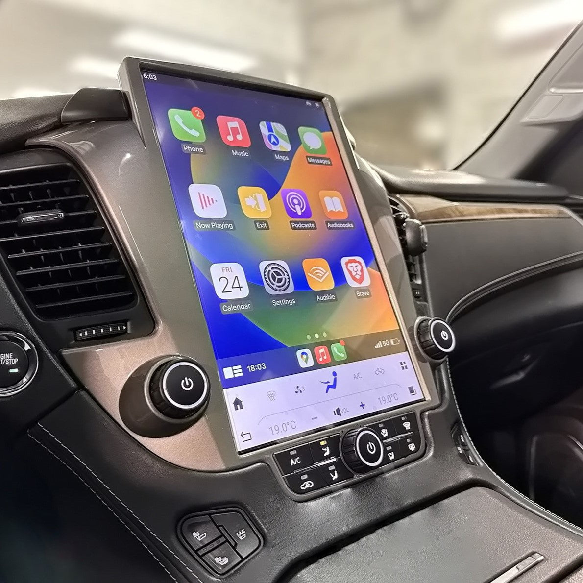 Tesla Style Interface Screen Tesla-style CarPlay Screens for Chevrolet | Merge Screens