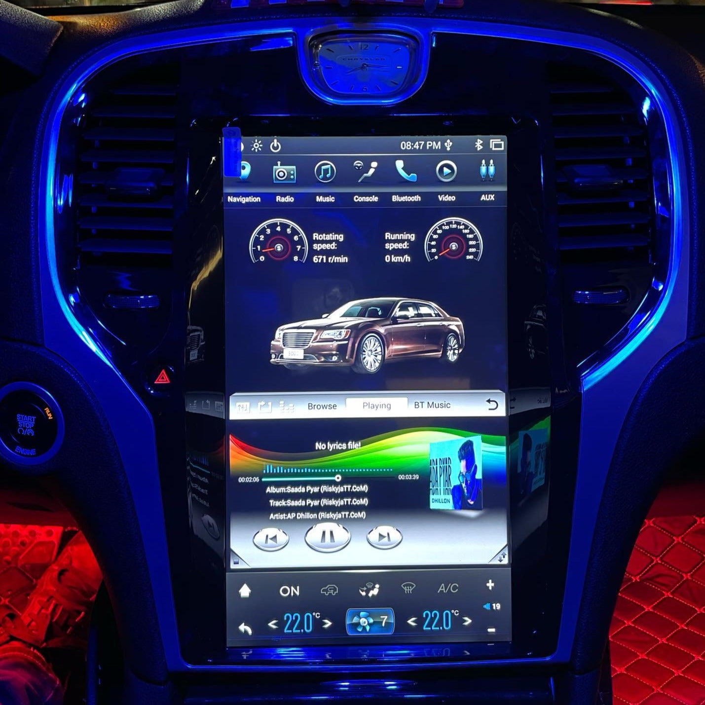 Chrysler 300C 2011-2022 | Tesla-style CarPlay Screen