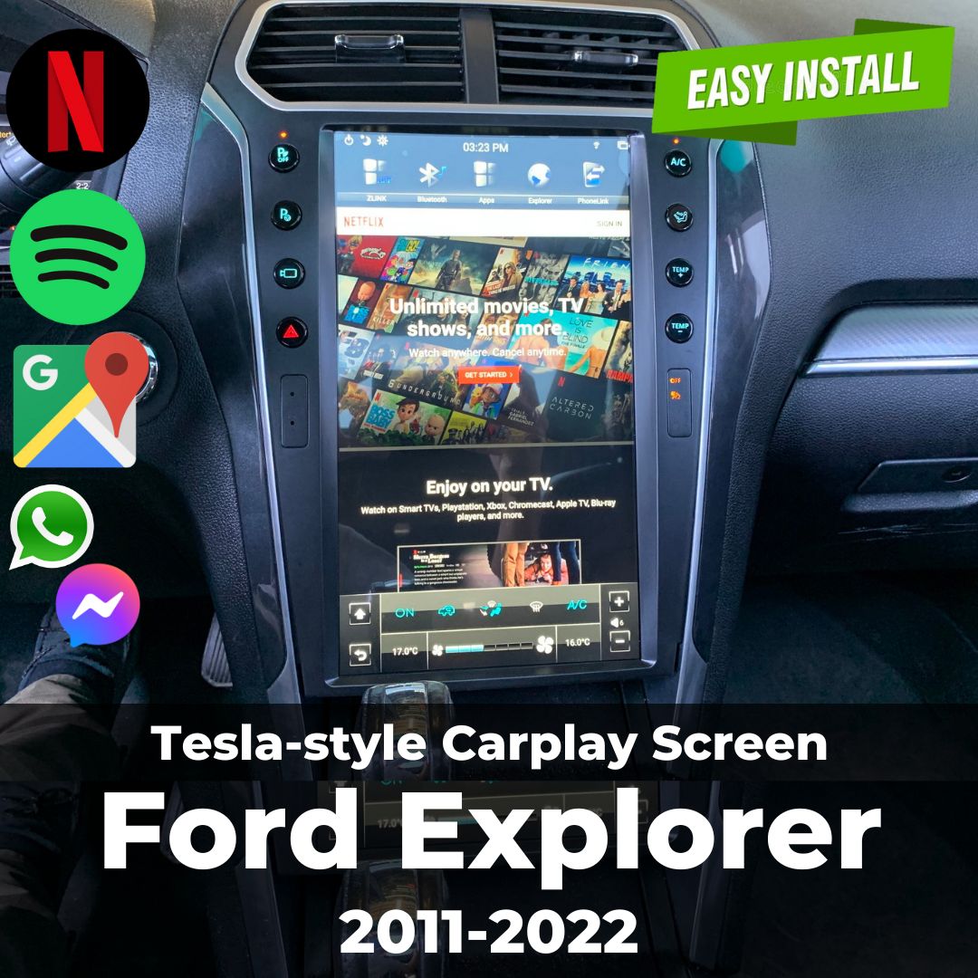 Tesla Style Interface Screen Tesla-Style CarPlay Screens for Ford | Merge Screens