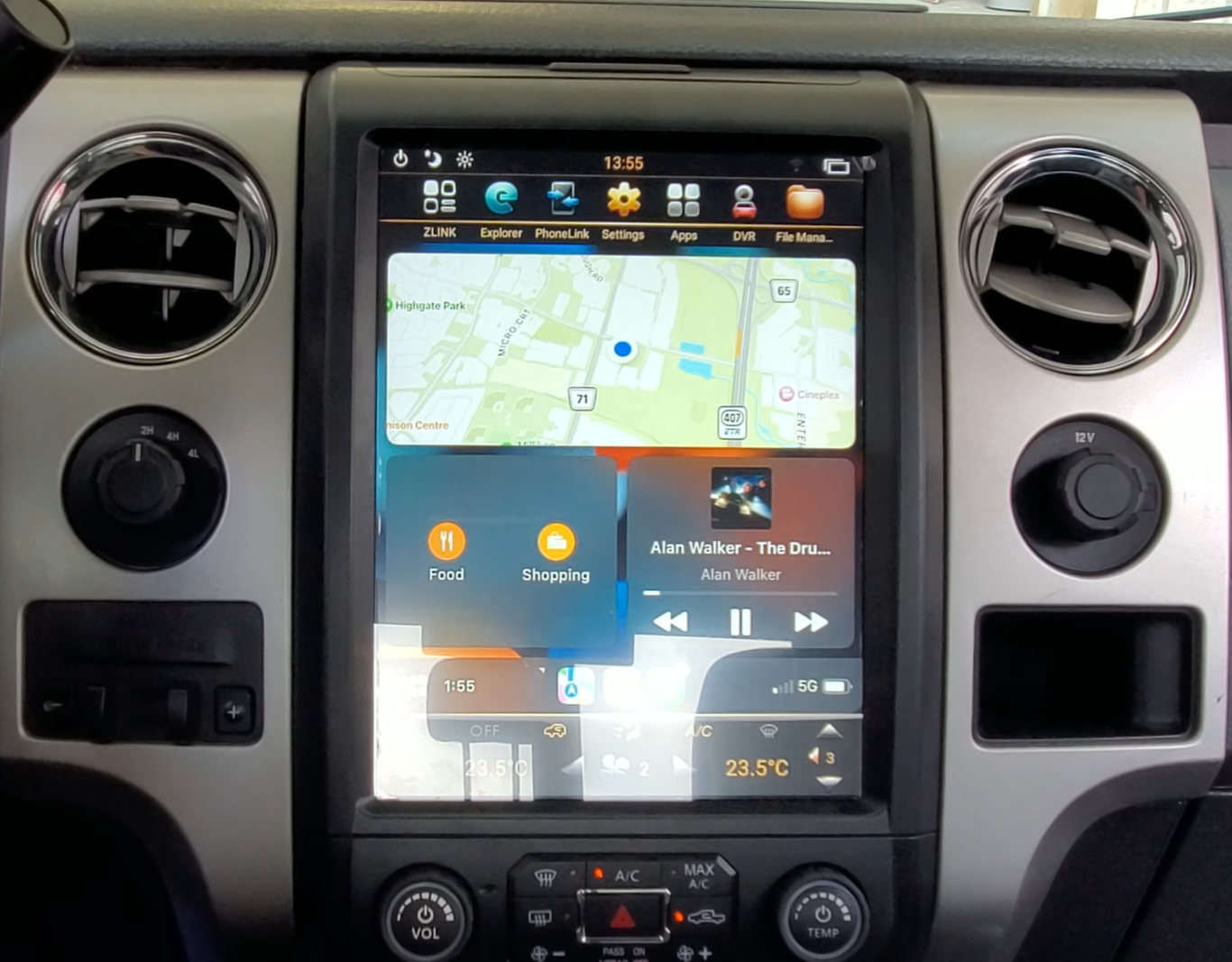 Touch Screen Radio Ford F150 Tesla Screen Upgrade Merge Screens