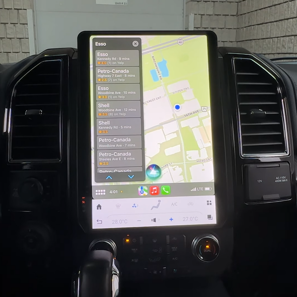 Ford F350 Tesla-style Carplay Screen