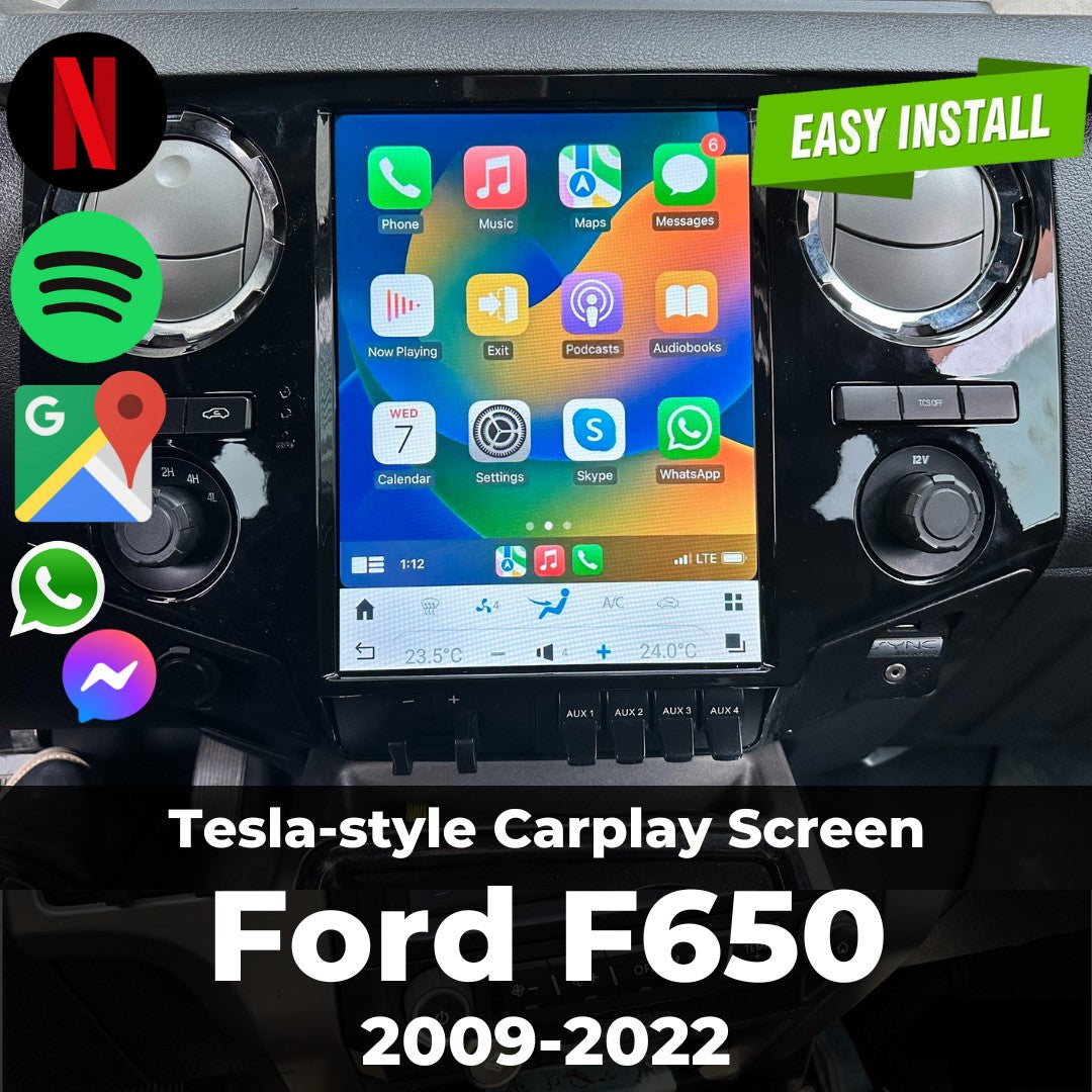 Ford F650 Tesla Screen