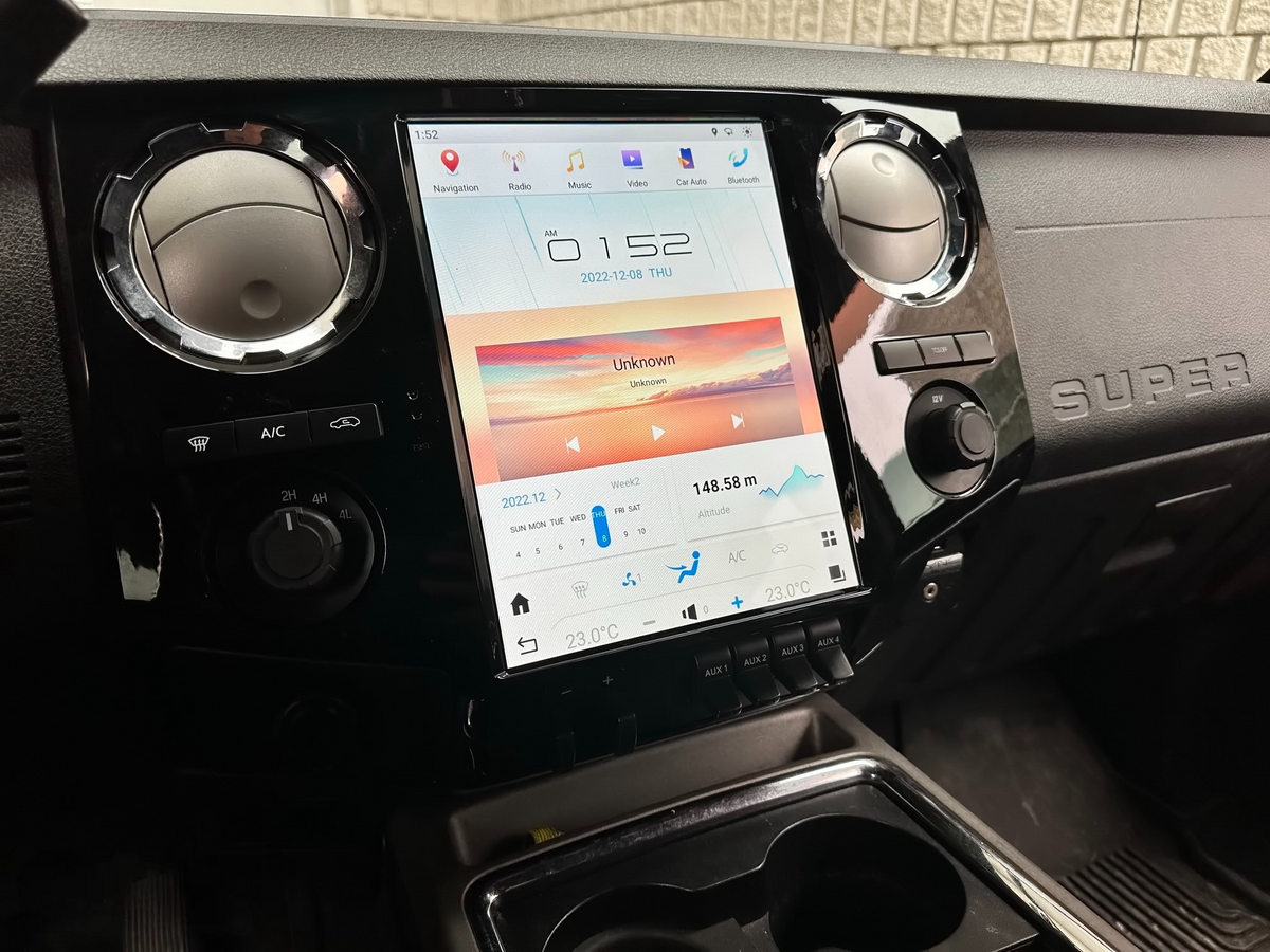 Ford F650 Tesla Screen Radio Upgrade – Merge Screens