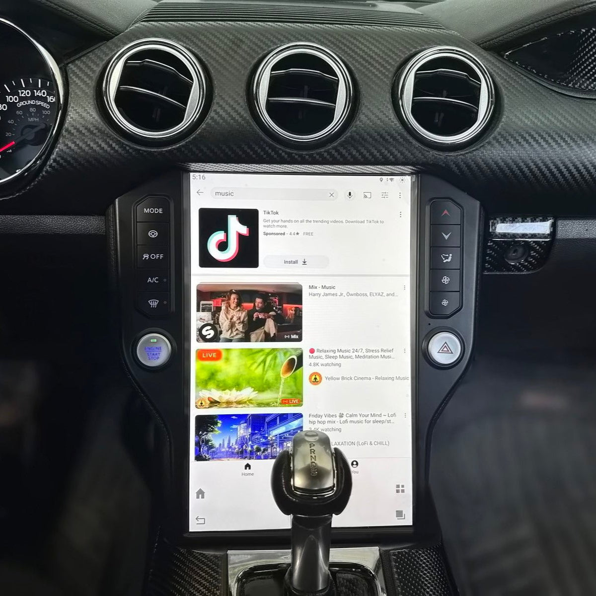 Ford Mustang Tesla Screen Upgrade 2010-2023