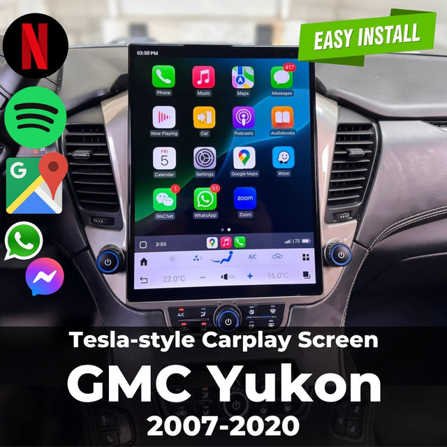 GMC Yukon 2007-2020 | Tesla-style Apple Carplay Screen