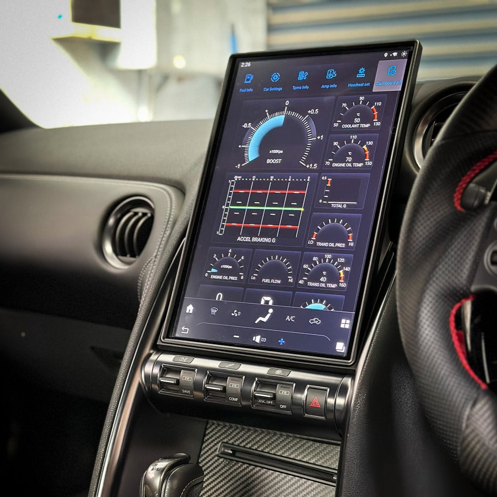 Nissan GT-R 2008-2017 | Tesla-style Apple Carplay Screen