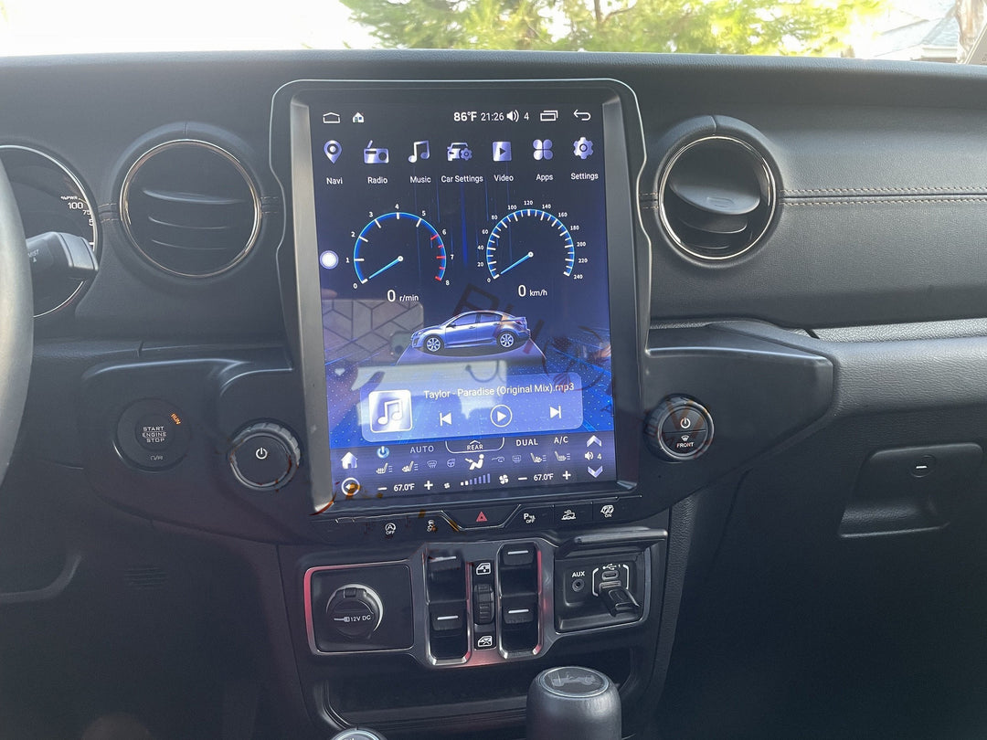 Tesla-style Carplay Screen for Jeep Gladiator