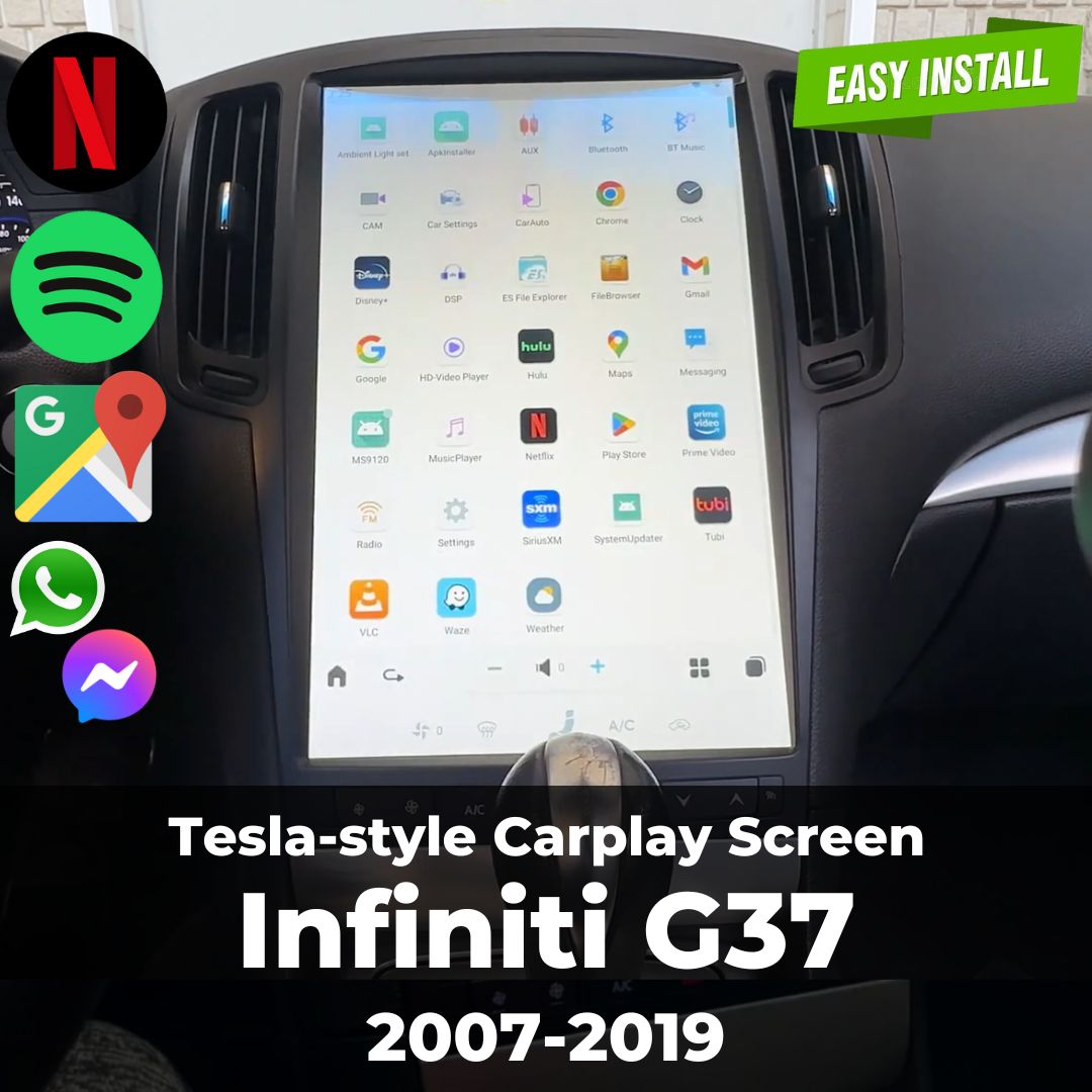 Infiniti G37 Tesla Screen