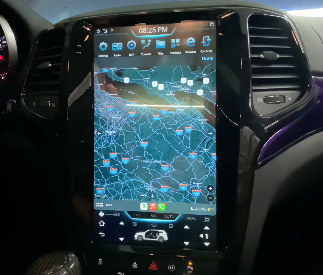 Tesla Style Interface Screen Tesla-style CarPlay Screens for Jeep | Merge Screens