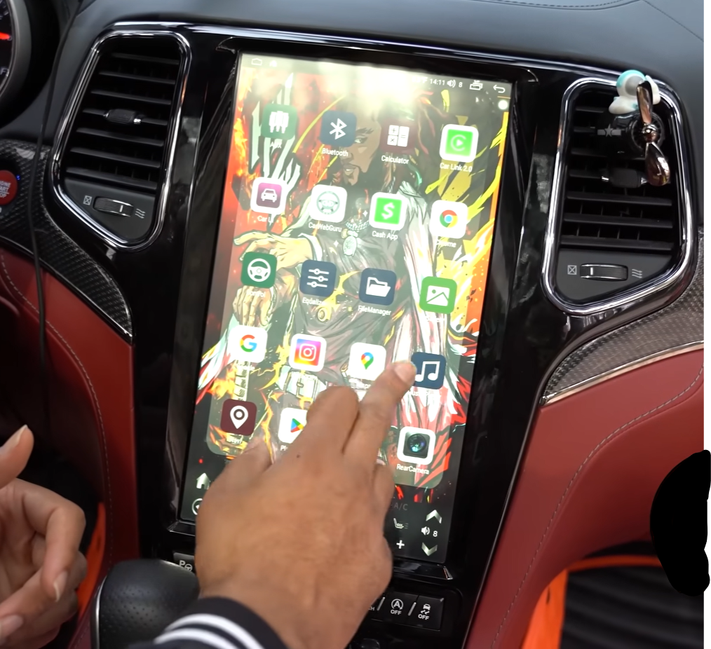 Tesla Screen Design Tesla-style CarPlay Screens for Jeep | Merge Screens