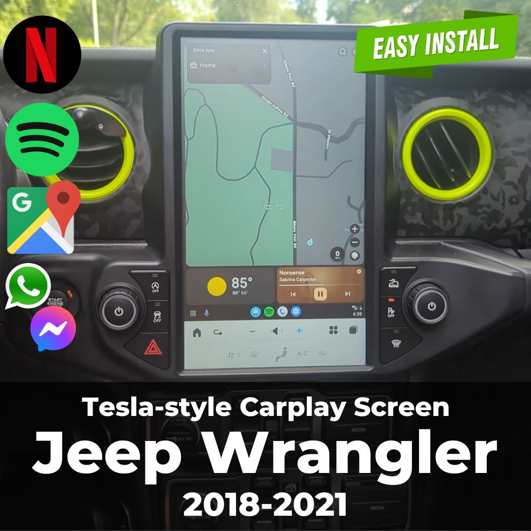 Jeep Wrangler Tesla Screen