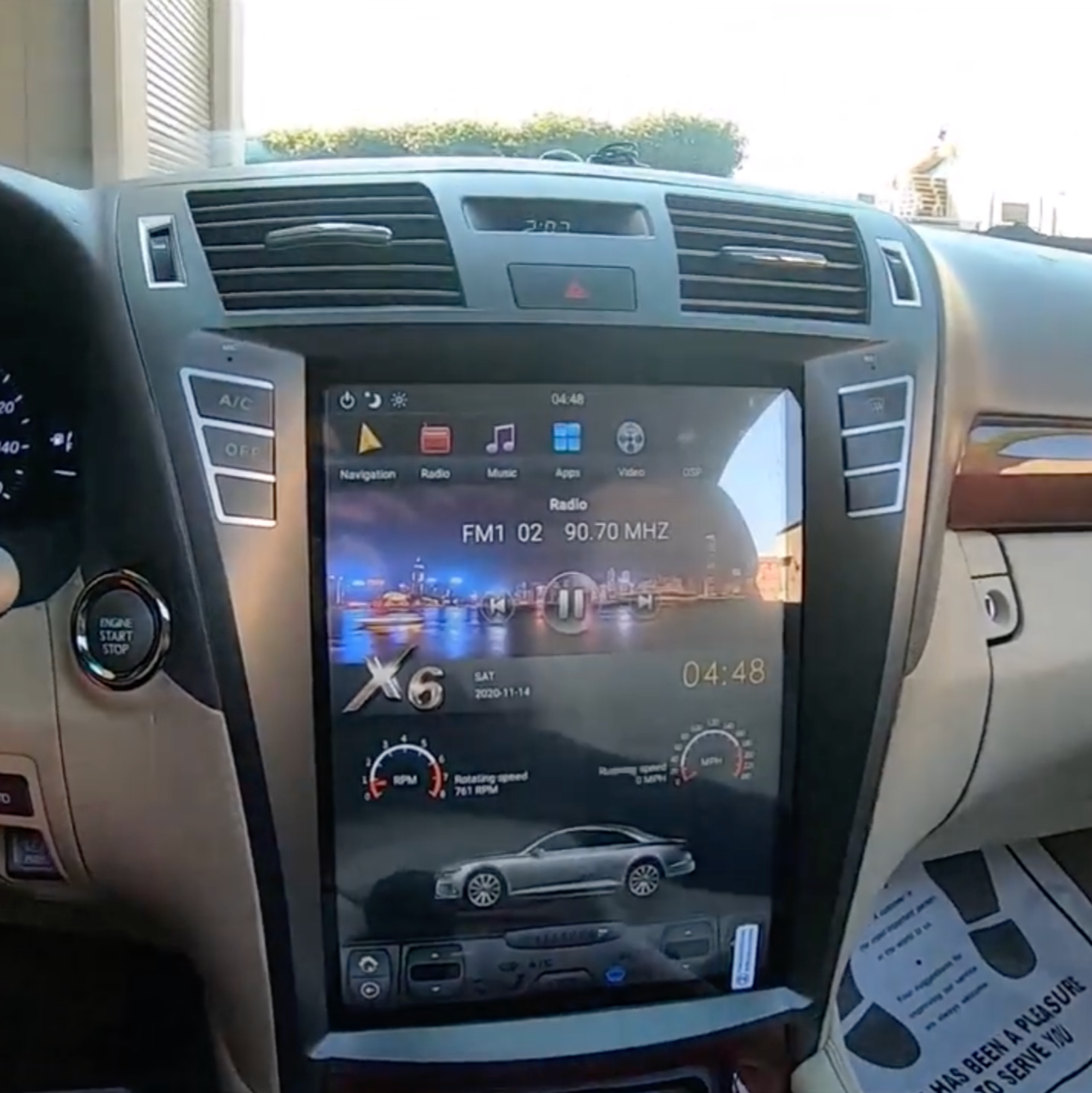 Lexus LS Tesla-style Screen 