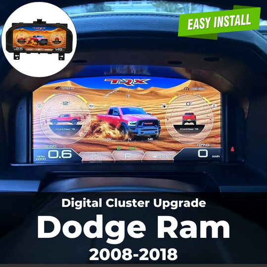 Dodge Ram Digital Cluster Upgrade for 2008-2018 | Speedometer &amp; Dashboard Screen