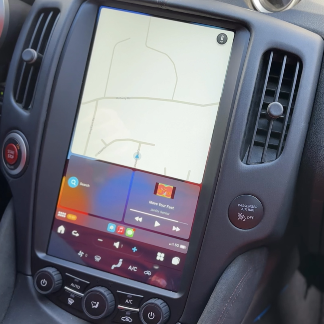 Tesla Style Interface Screen Tesla-style CarPlay Screens for Nissan | Merge Screens