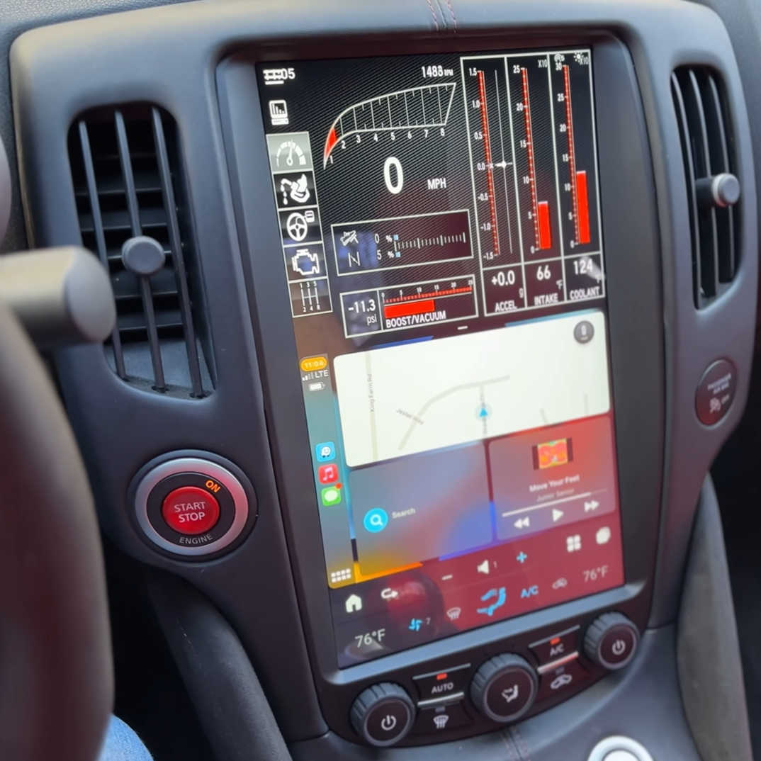 Tesla Style Interface Screen Tesla-style CarPlay Screens for Nissan | Merge Screens