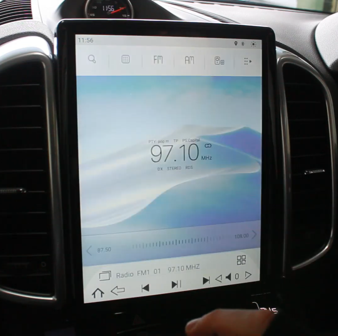 Tesla Screen Example Tesla-style CarPlay Screens for Porsche | Merge Screens