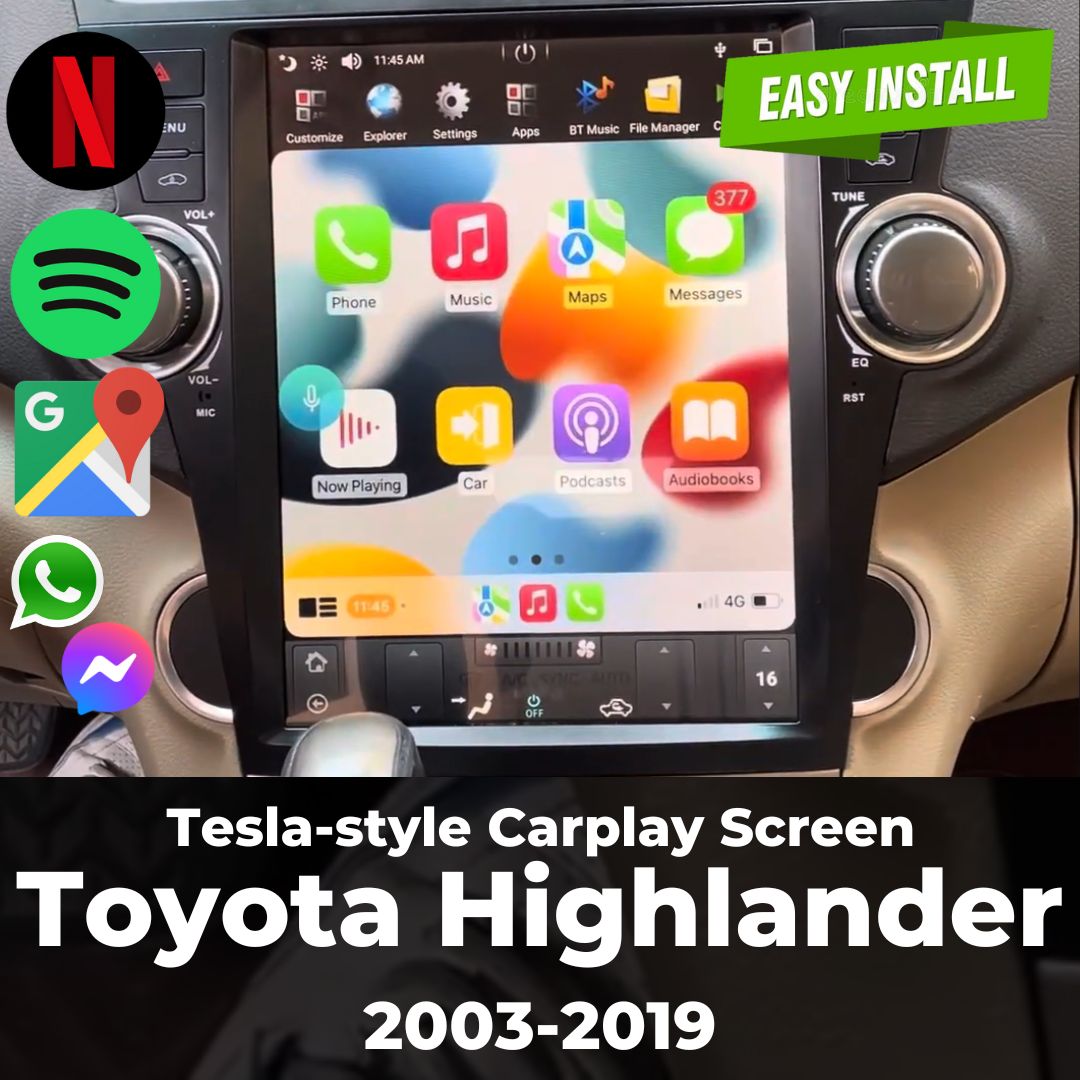 Toyota Highlander Tesla Screen