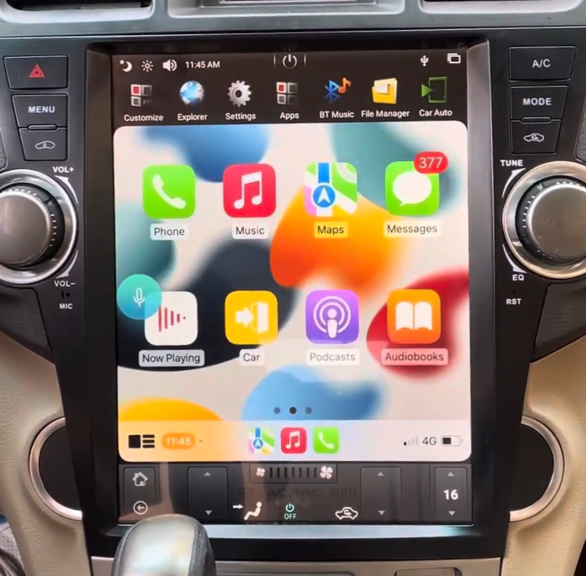 Tesla-style CarPlay Modules for Toyota | Merge Screens