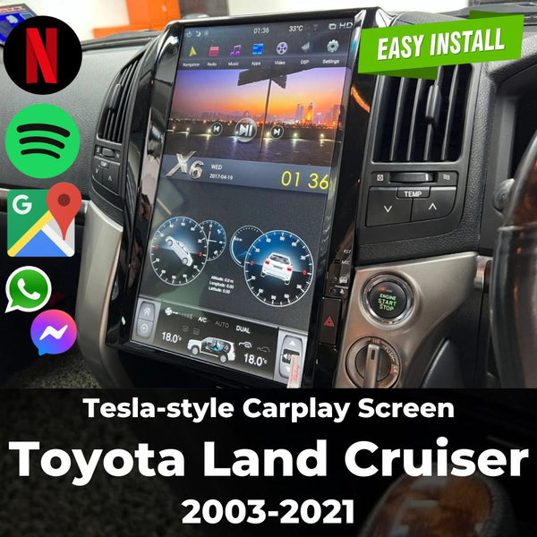 サニー Toyota Land Cruiser | Tesla-style Carplay Screen