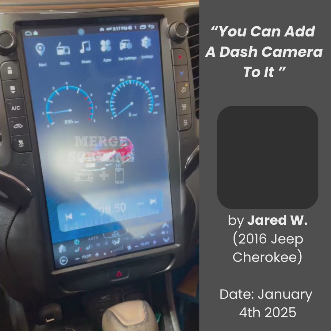 Jeep Cherokee 2014-2020 | Tesla-style Apple Carplay Screen