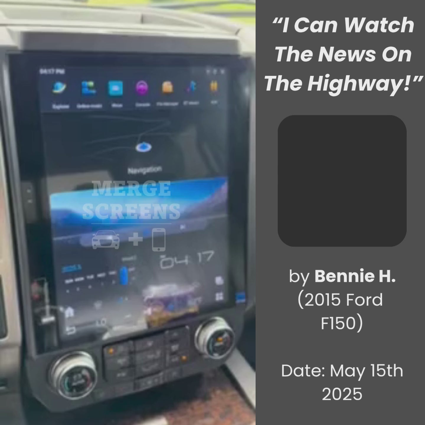 Ford F150 Tesla Screen 2009-2021