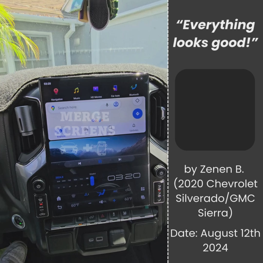 GMC Sierra Tesla Screen 2014-2024