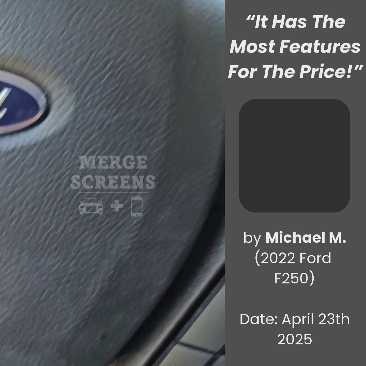 Ford F250 Tesla Screen 2009-2022
