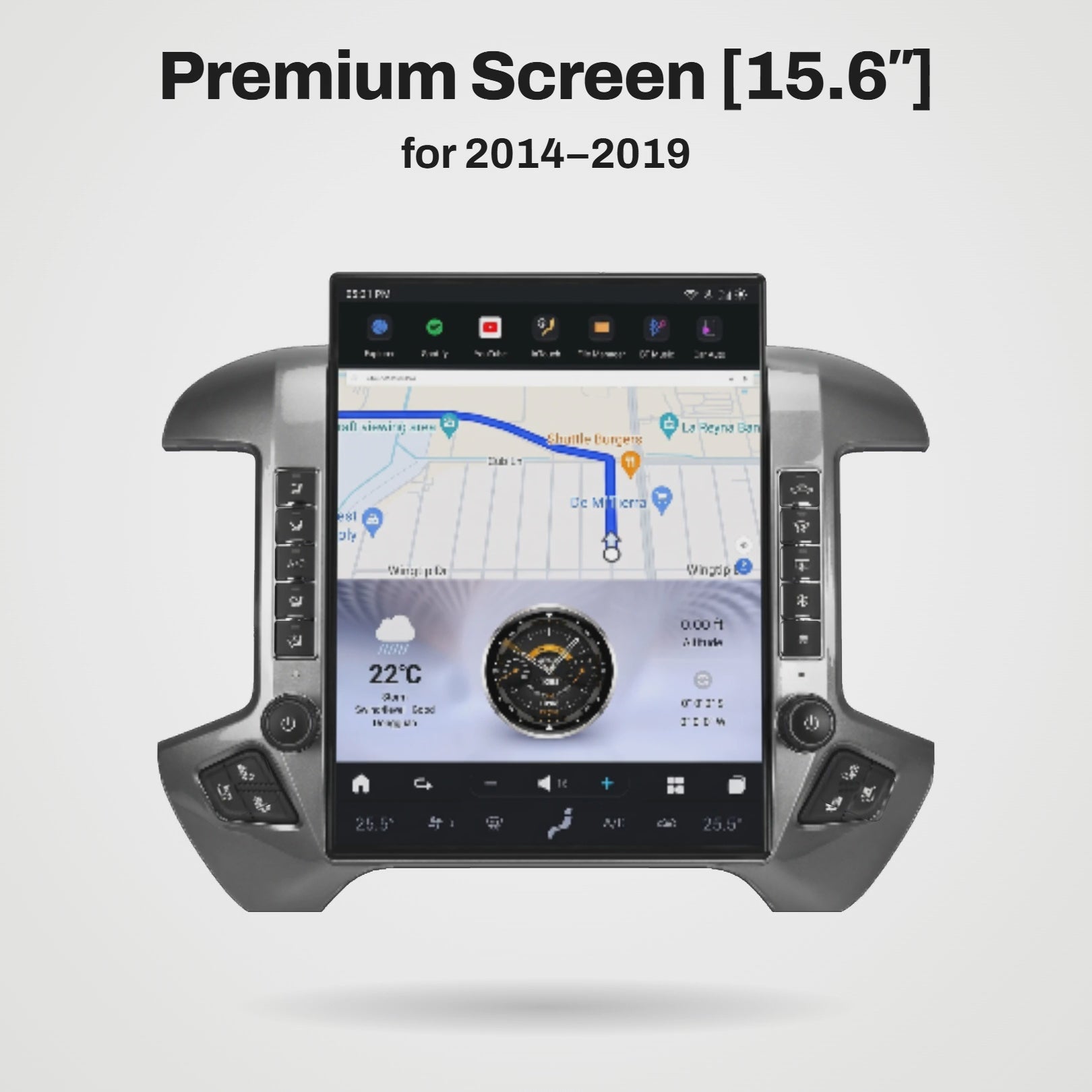 Chevrolet Silverado Tesla Screen 2007-2026 B-Version