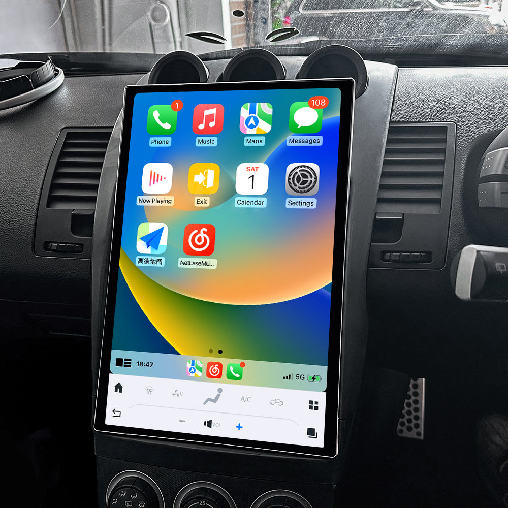 Nissan 370Z Tesla Carplay Screen