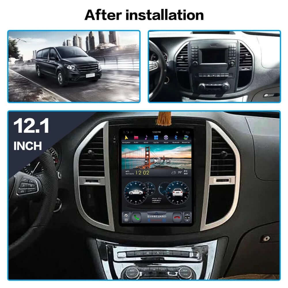 Tesla-style Carplay Screen for Mercedes Benz Vito