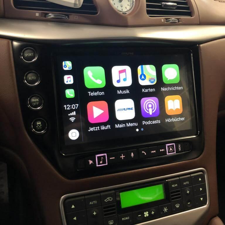 Maserati Granturismo Apple Carplay & Android Auto Screen