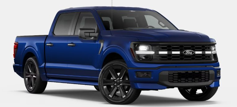 Blue Ford F-150 pickup