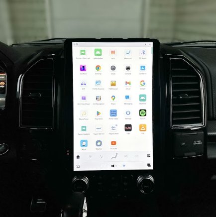 Elite screen app grid in a truck dash